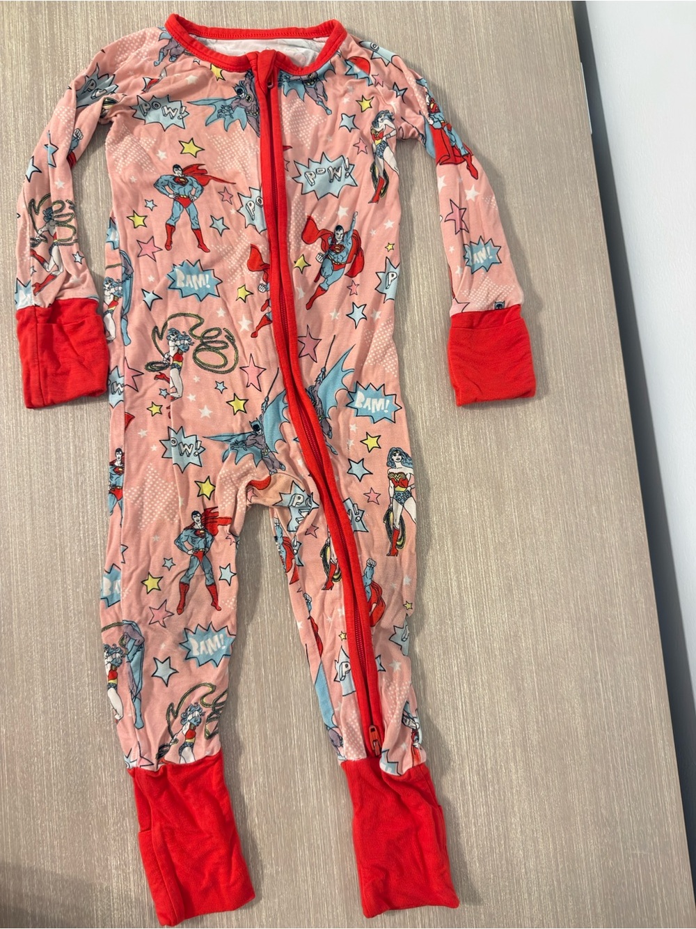 Little Sleepies Superhero Bamboo Sleeper Size 6-12